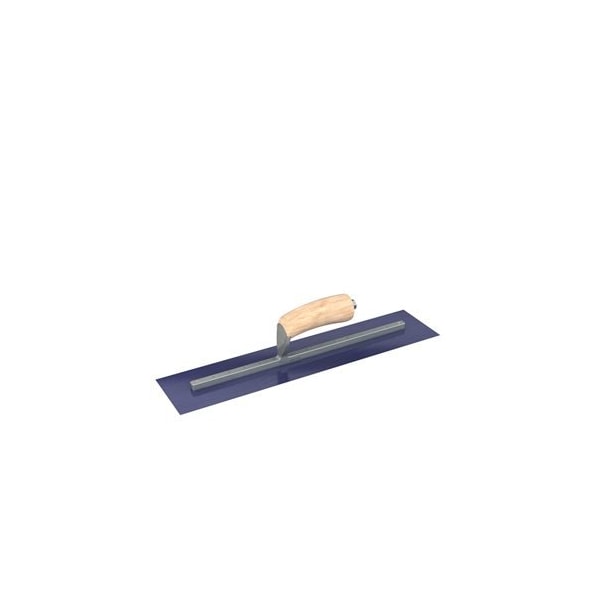 Steel City Trowels By Bon Bon 66-182 Finish Trowel, Square, Blue Steel, 18 X 4, Wood 66-182 - main